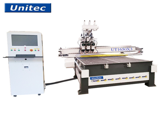 Double Head Multi Spindle CNC Router สำหรับเฟอร์นิเจอร์ไม้